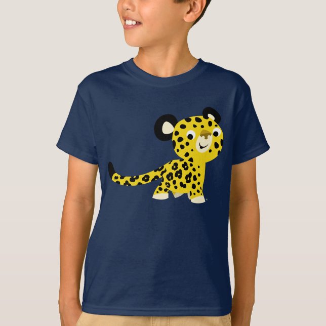 T-shirt amigável das crianças do leopardo dos (Frente)