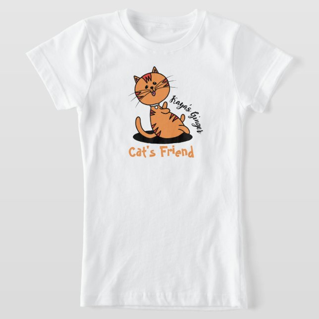 T-Shirt Amigo de Gato Personalizado (Postura )