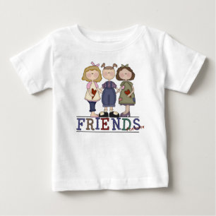 T-shirt Amigos de Arte Popular Primitiva Para Sempre Camis