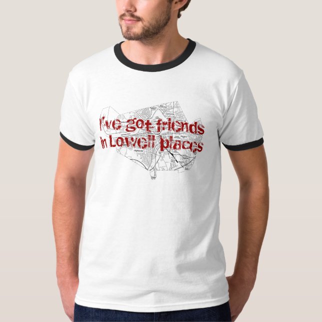 T-shirt Amigos em lugares de Lowell (Frente)