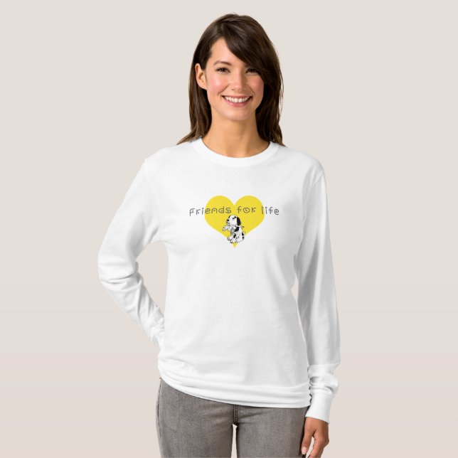 T-shirt Amigos para a vida (Frente Completa)