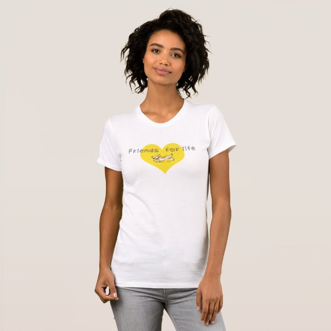 T-shirt Amigos para a vida (Frente Completa)