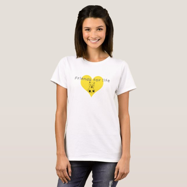 T-shirt Amigos para a vida (Frente Completa)