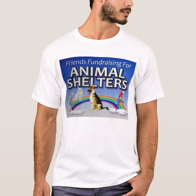 T-shirt Amigos que Fundraising para os abrigos animais (Frente)