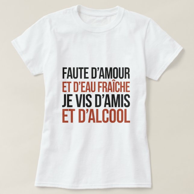T-shirt Amis & Alcool (Frente do Design)