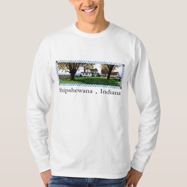 T-shirt Amish dirigem Shipshewana, Indiana (Frente)