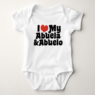T-shirt Amo Minha Abuela e Abuelo