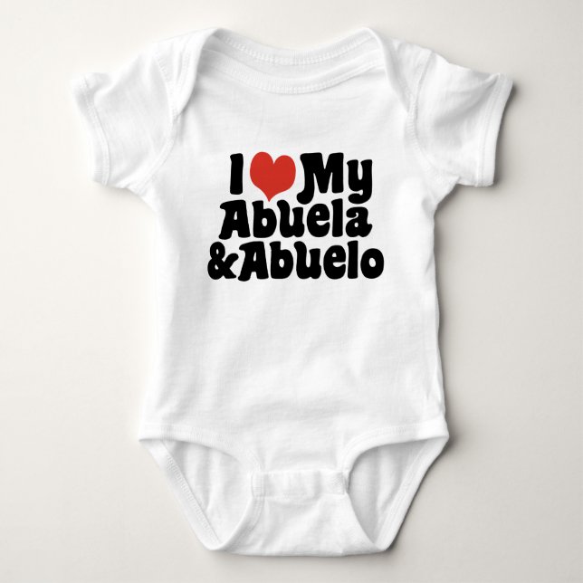 T-shirt Amo Minha Abuela e Abuelo (Frente)