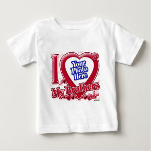 T-shirt Amo o coração vermelho dos meus irmãos - foto