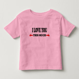 T-shirt Amo-te muito armas abertas
