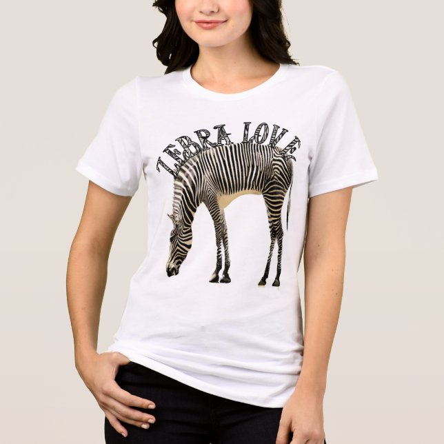 T-shirt Amo Zebras - Personalizada (Frente)
