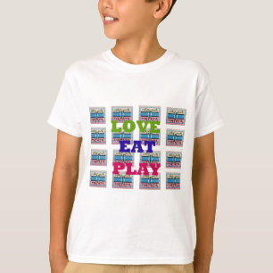 T-shirt Amor Adorável Tocar Hakuna Matata Kenya shield gi