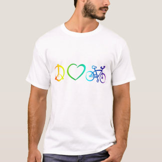 T-shirt amor & ciclismo da paz