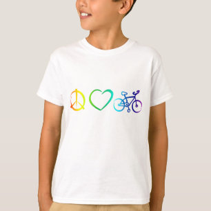 T-shirt amor & ciclismo da paz