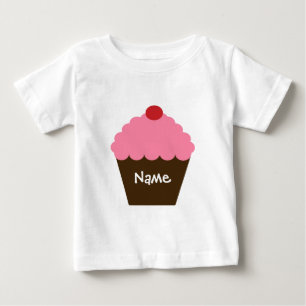 T-shirt Amor cor-de-rosa do cupcake