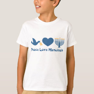 T-shirt Amor da paz Hanukkah (h)