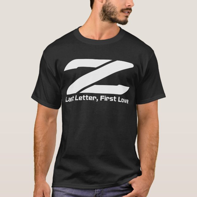 T-shirt Amor da última letra de Z primeiro (Frente)