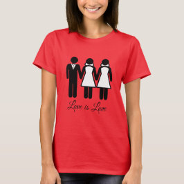T-SHIRT AMOR DE CASAMENTO BISEXUAL É AMOR