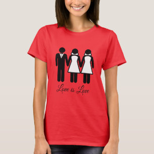 T-SHIRT AMOR DE CASAMENTO BISEXUAL É AMOR