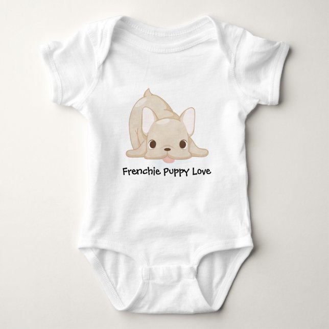 T-shirt Amor de filhote de cachorro de Frenchie (Frente)