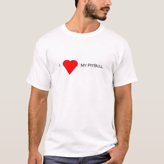 T-shirt Amor de PitBull (Frente)