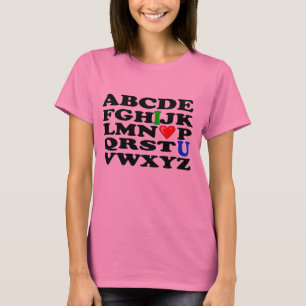 T-SHIRT AMOR DO ALFABETO