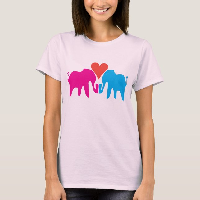 T-shirt Amor do elefante (Frente)