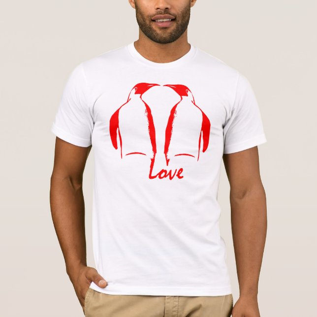 T-shirt Amor do pinguim (Frente)
