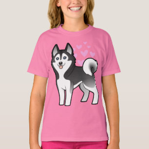 T-shirt Amor do rouco Siberian/Malamute do Alasca