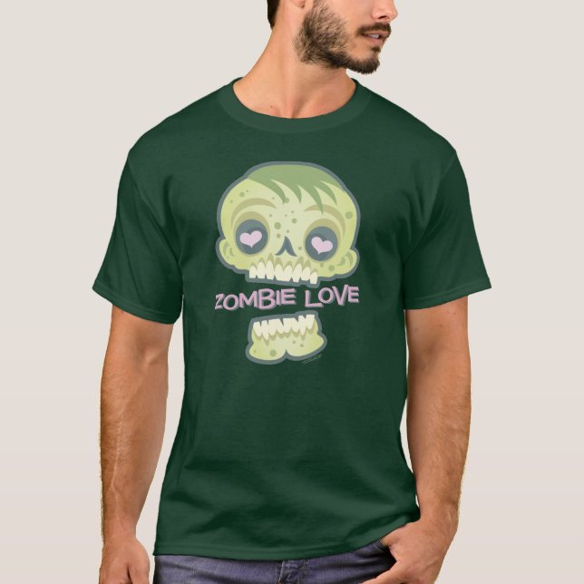 T-shirt Amor do zombi: Romance do vivo (Frente)