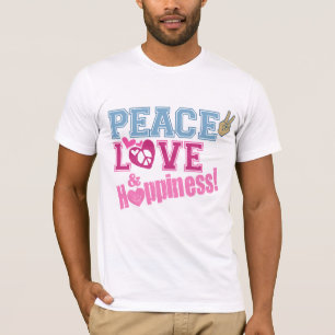 T-shirt Amor e felicidade da paz