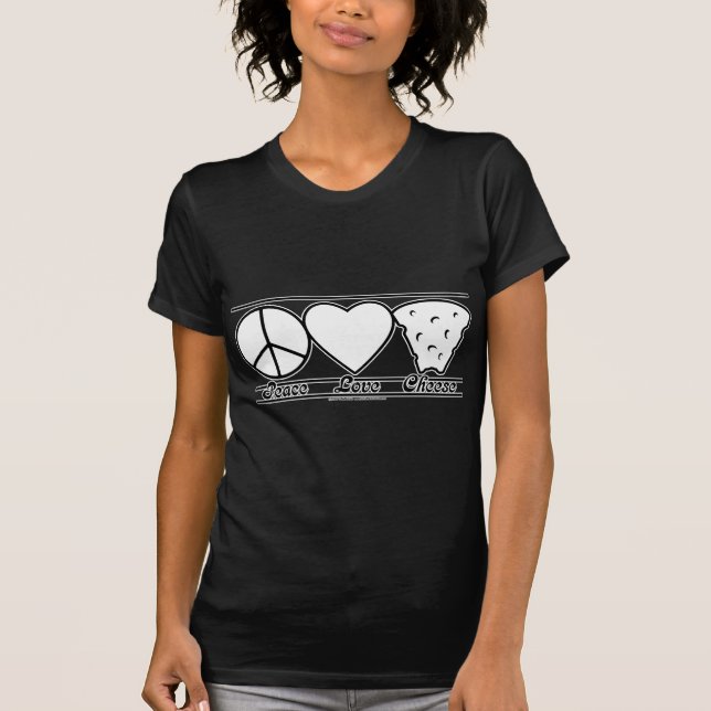 T-shirt Amor e queijo da paz (Frente)