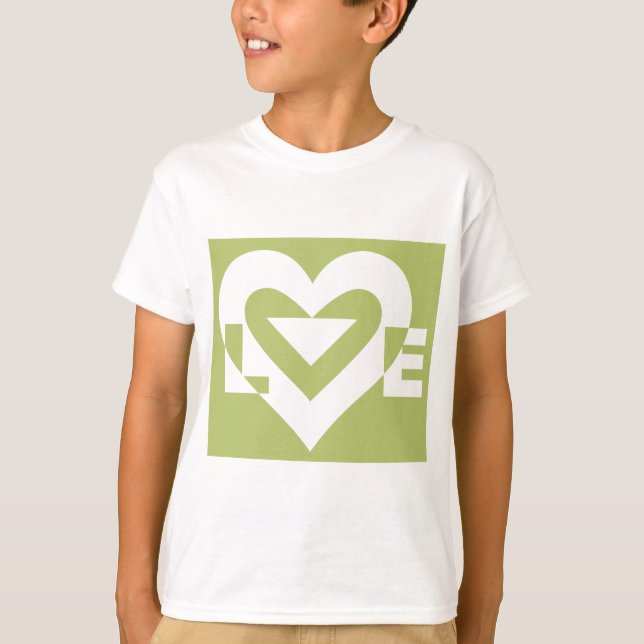 T-shirt Amor em Sage Green (Frente)