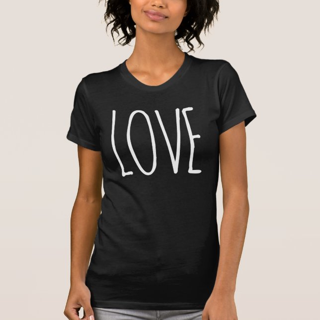 T-shirt Amor, fonte+cor DIY (Frente)