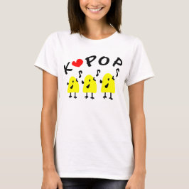 T-shirt AMOR K POP, PÁSSAROS CANTANDO Datas Boneca (Ajusta