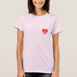 T-shirt Amor N Felicidade-Copyright da paz (C) BobHHughes