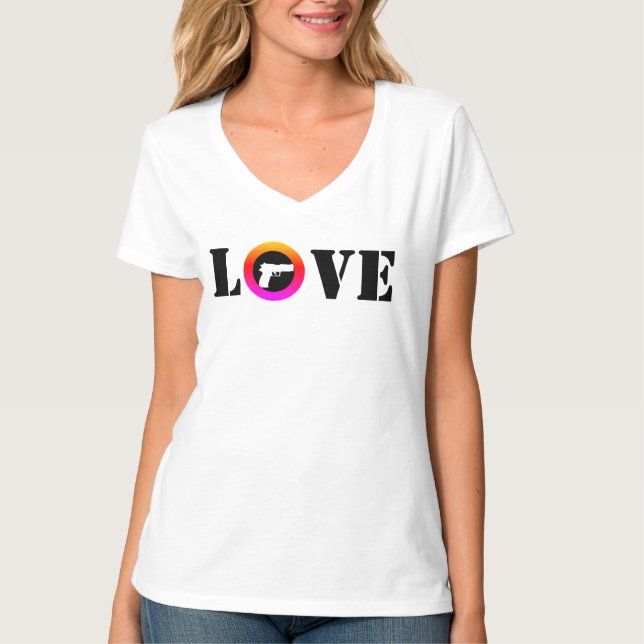 T-shirt AMOR na cor (Frente)