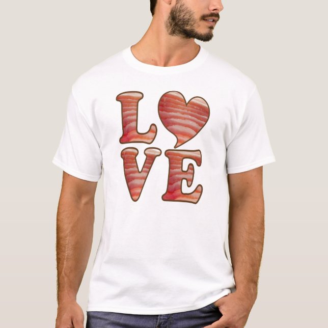 T-shirt Amor por Bacon (Frente)
