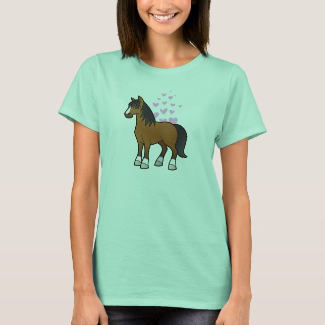 T-shirt Amor por Cavalos (Frente)