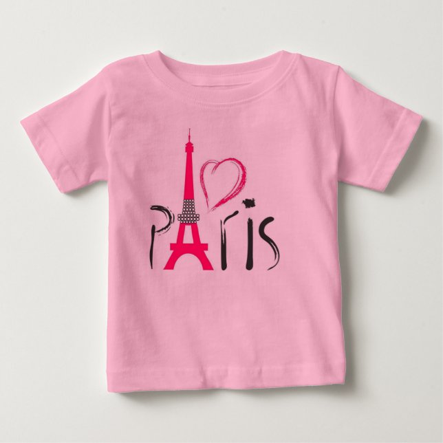 T-shirt Amor rosa Paris (Frente)