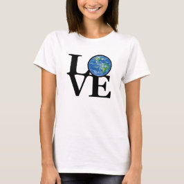 T-shirt AMOR Senhoras da Terra Tanque Branco Mulheres