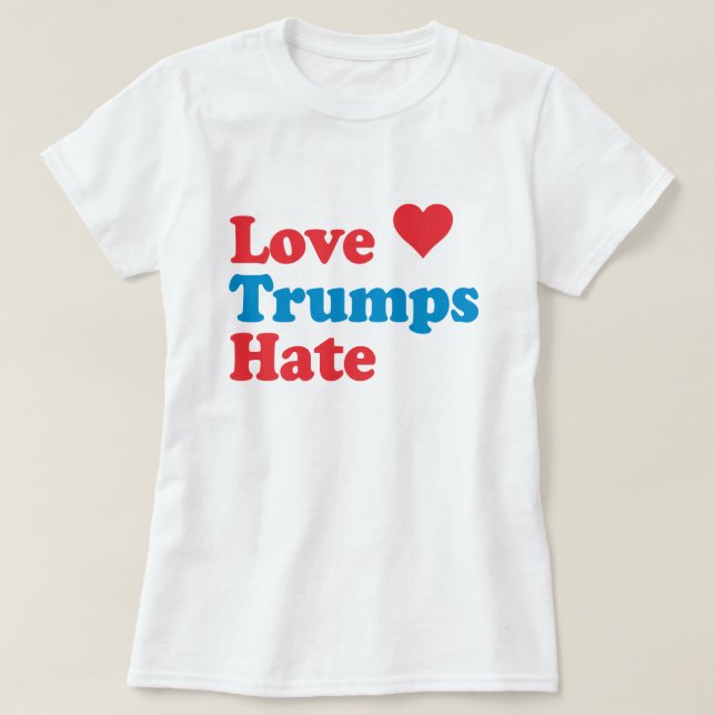 T-SHIRT AMOR TRUMPS ODIO (Frente do Design)
