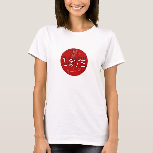 T-shirt Amor - Uma palavra positiva (Frente)