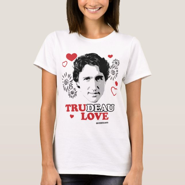 T-shirt Amor verdadeiro Trudeau (Frente)
