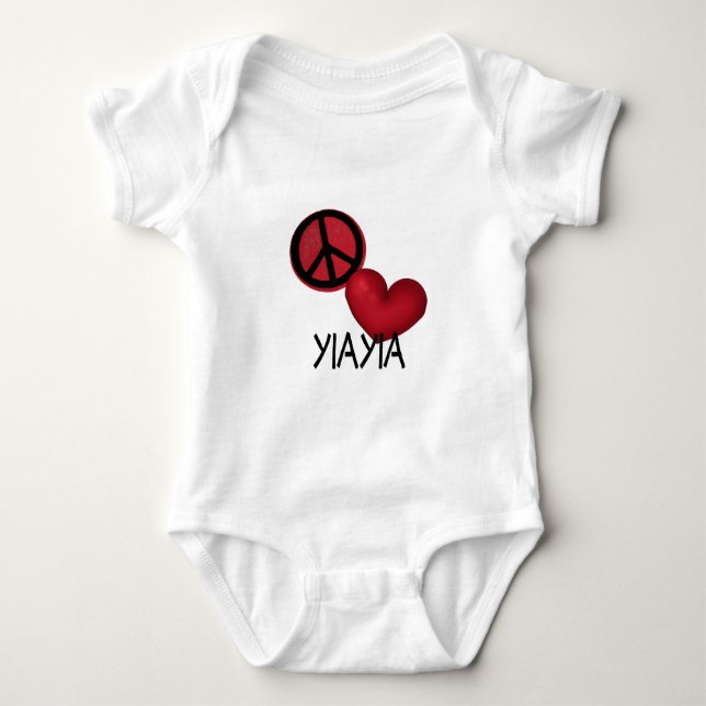 T-shirt Amor YiaYia da paz (Frente)