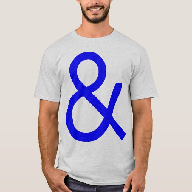 T-shirt Ampersand - Azul com luz (Frente)