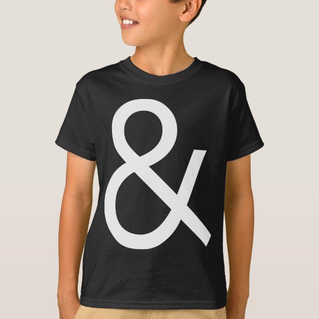 T-shirt Ampersand - Branco em preto (Frente)
