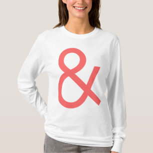 T-shirt Ampersand - rosa tropical na luz