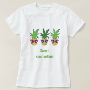 T-shirt Ananases com óculos de sol Verão doce