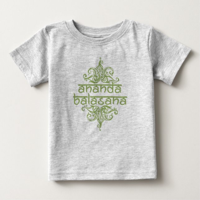 T-shirt ananda balasana (bebê feliz) (Frente)